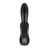 Satisfyer Double Flex App Rabbit Vibrator Black - Adult Toys