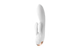 Satisfyer Double Flex App Rabbit Vibrator White - Naughty by Nature Adult Store