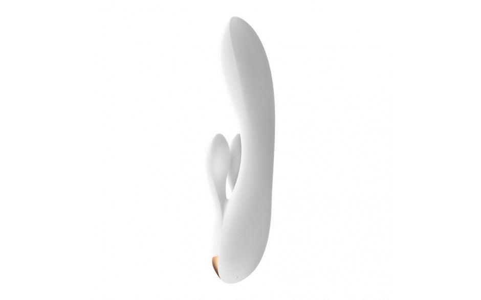 Satisfyer Double Flex App Rabbit Vibrator White - Naughty by Nature Adult Store