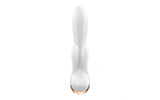 Satisfyer Double Flex App Rabbit Vibrator White - Naughty by Nature Adult Store