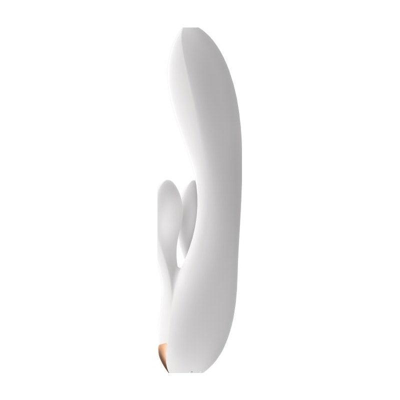 Satisfyer Double Flex App Rabbit Vibrator White - Naughty by Nature Adult Store