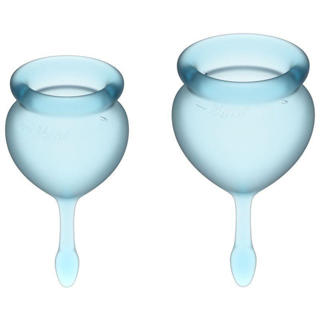 Satisfyer Feel Good Menstrual Cup - Reusable Medical Grade Silicone 2pcs - Adult Toys