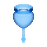 Satisfyer Feel Good Menstrual Cup - Reusable Medical Grade Silicone 2pcs - Adult Toys