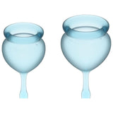 Satisfyer Feel Good Menstrual Cup - Reusable Medical Grade Silicone 2pcs - Adult Toys