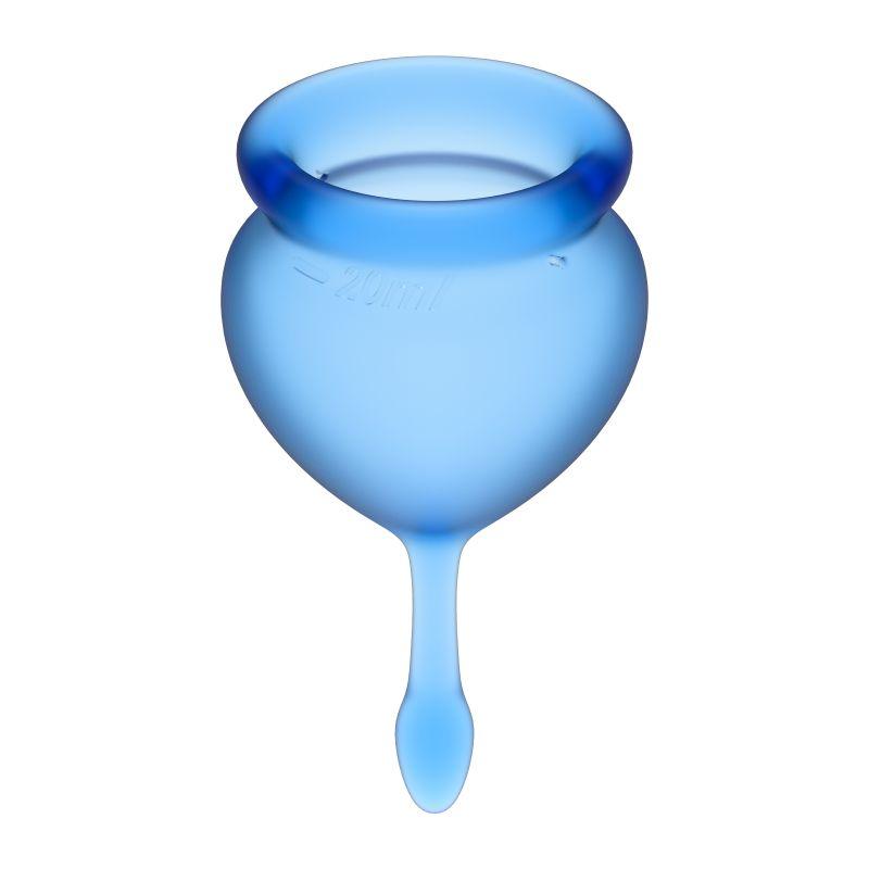 Satisfyer Feel Good Menstrual Cup Set - Dark Blue Medical Grade Silicone - Adult Toys
