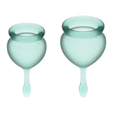 Satisfyer Feel Good Menstrual Cup Set – Reusable Medical Grade Silicone - Adult Toys
