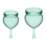 Satisfyer Feel Good Menstrual Cup Set – Reusable Medical Grade Silicone - Adult Toys