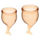 Satisfyer Feel Secure Menstrual Cup – 2 Pack Medical Grade Silicone - Adult Toys