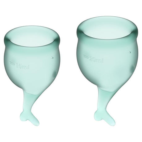 Satisfyer Feel Secure Menstrual Cup - Medical Grade Silicone - 2 Pack - Adult Toys