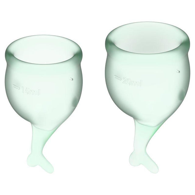 Satisfyer Feel Secure Menstrual Cup Set – Medical Grade Silicone 2pcs - Adult Toys