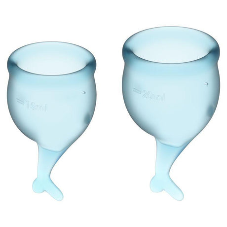 Satisfyer Feel Secure Menstrual Cup Set – Medical Grade Silicone 2pcs - Adult Toys