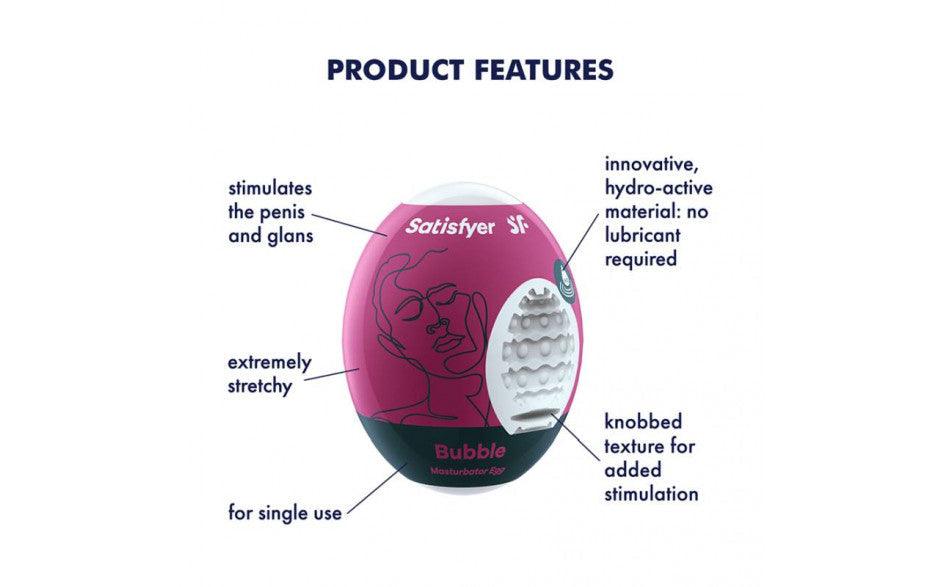 Satisfyer Masturbator Egg Bubble - Naughty by Nature Adult Store