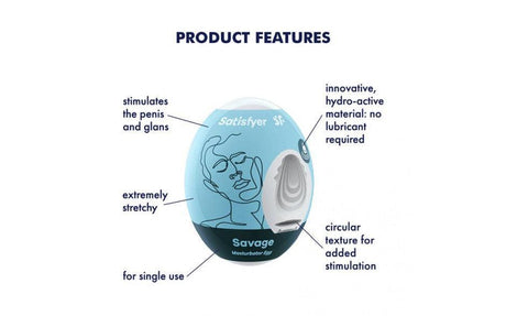 Satisfyer Masturbator Egg Savage - Naughty by Nature Adult Store