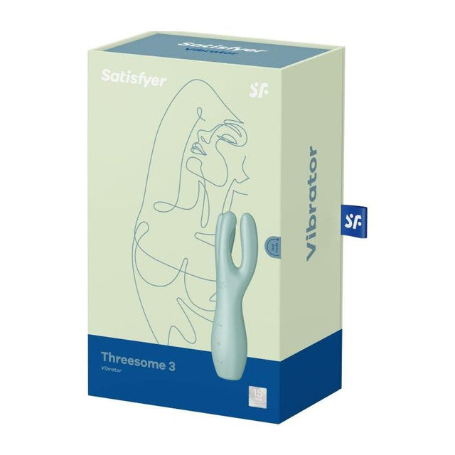 Satisfyer Threesome 3 Layon Vibrator Mint - Naughty by Nature Adult Store