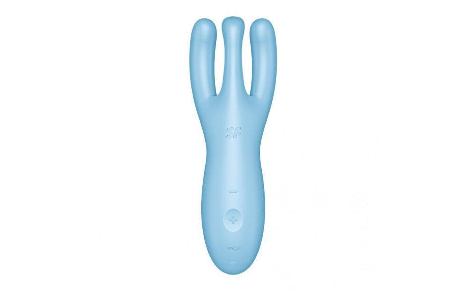 Satisfyer Threesome 4 Connect App Layon Vibrator Blue - Adult Toys
