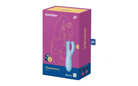 Satisfyer Threesome 4 Connect App Layon Vibrator Blue - Adult Toys