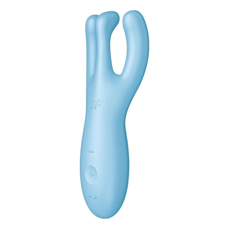 Satisfyer Threesome 4 Connect App Layon Vibrator Blue - Naughty by Nature Adult Store