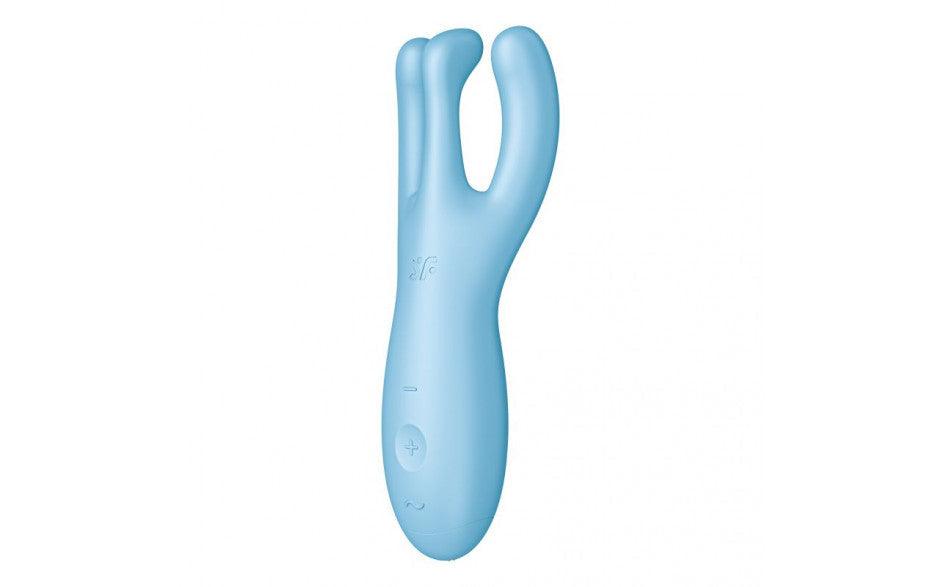 Satisfyer Threesome 4 Connect App Layon Vibrator Blue - Naughty by Nature Adult Store