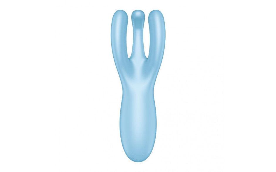 Satisfyer Threesome 4 Connect App Layon Vibrator Blue - Naughty by Nature Adult Store