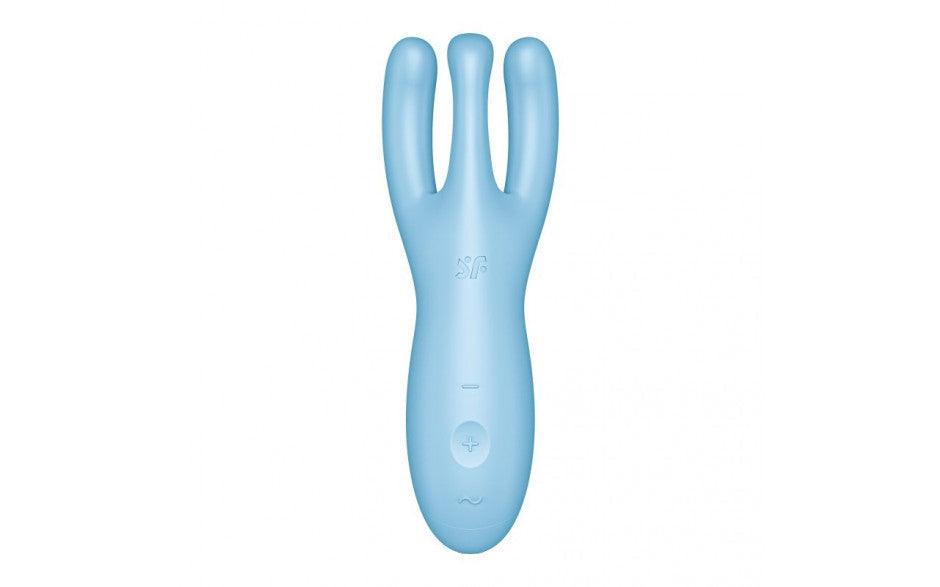 Satisfyer Threesome 4 Connect App Layon Vibrator Blue - Naughty by Nature Adult Store