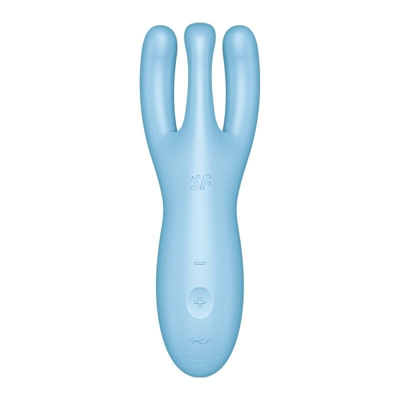 Satisfyer Threesome 4 Connect App Layon Vibrator Blue - Naughty by Nature Adult Store