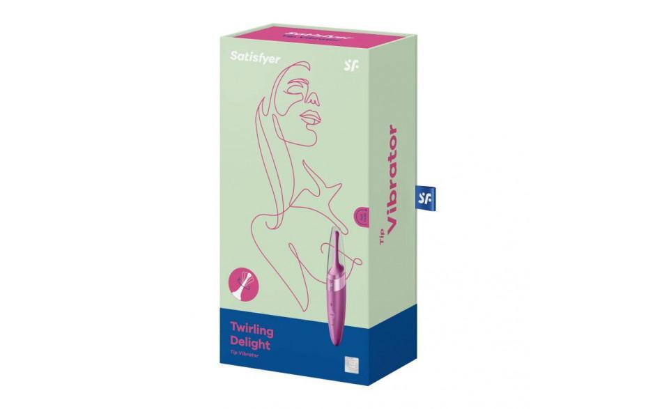 Satisfyer Twirling Delight - Waterproof Tip Vibrator in Berry - Adult Toys