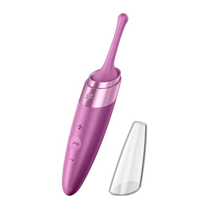 Satisfyer Twirling Delight - Waterproof Tip Vibrator in Berry - Adult Toys