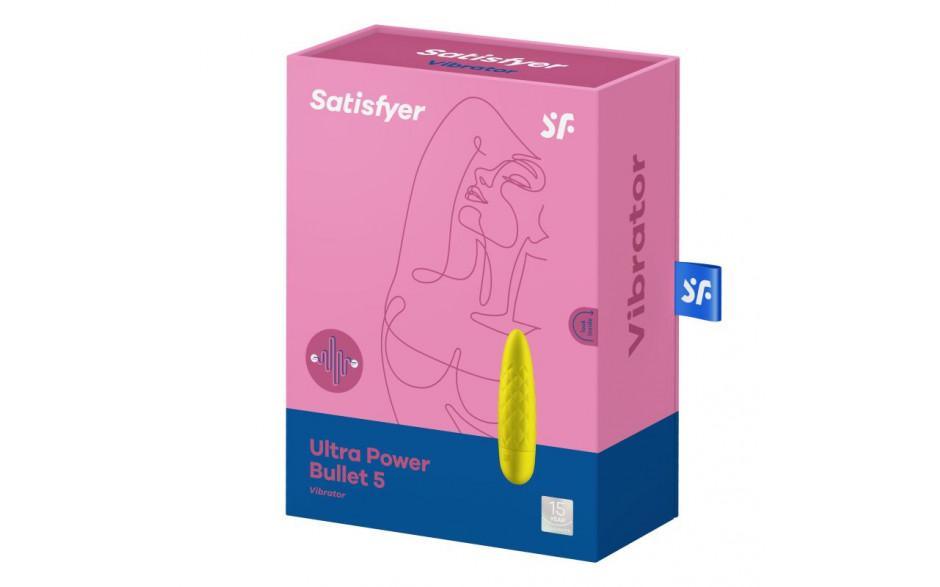 Satisfyer Ultra Power Bullet 5 – Yellow Silicone Rechargeable Vibrator - Adult Toys
