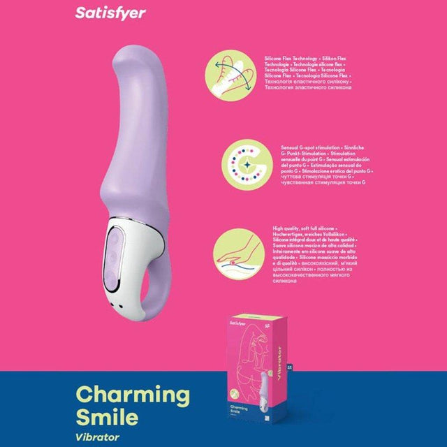 Satisfyer Vibes - Charming Smile - Lilac USB Rechargeable Vibrator - Naughty by Nature Adult Store