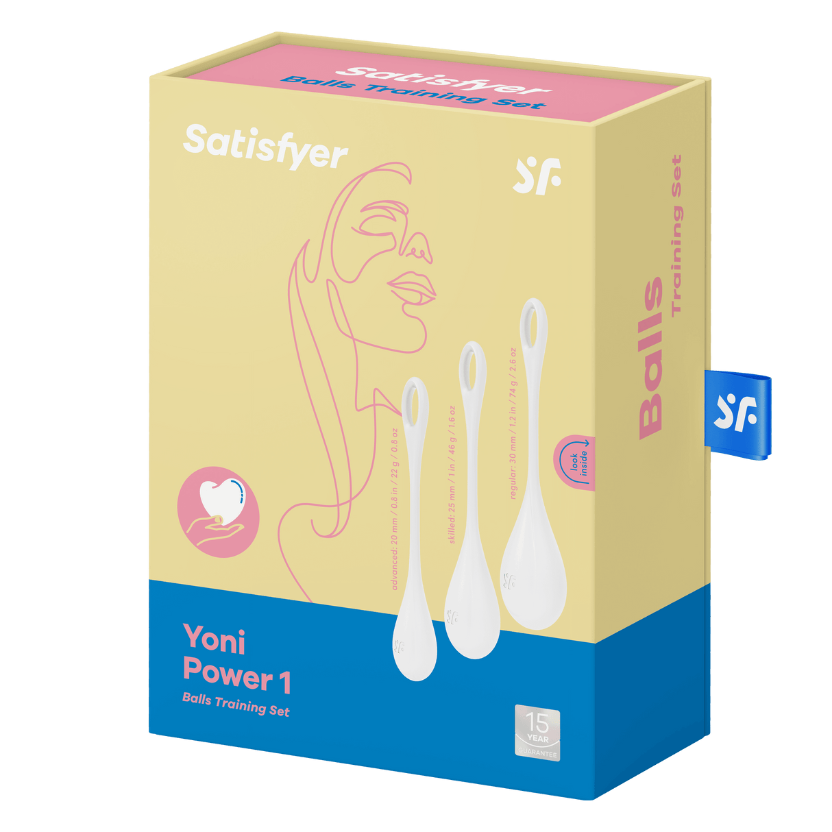Satisfyer Yoni Power 1 Pelvic Floor Training Set | 3 Pc Silicone Balls - Adult Toys