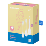 Satisfyer Yoni Power 1 Pelvic Floor Training Set | 3 Pc Silicone Balls - Adult Toys