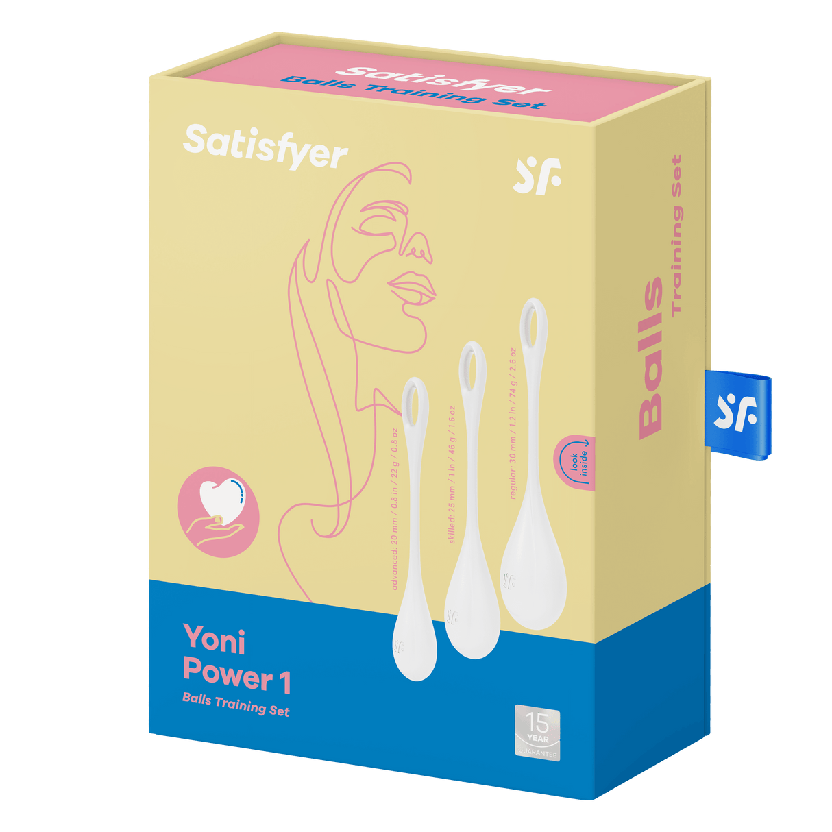 Satisfyer Yoni Power Balls 1 White 3 Pc Set - Naughty by Nature Adult Store