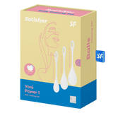 Satisfyer Yoni Power Balls 1 White 3 Pc Set - Naughty by Nature Adult Store