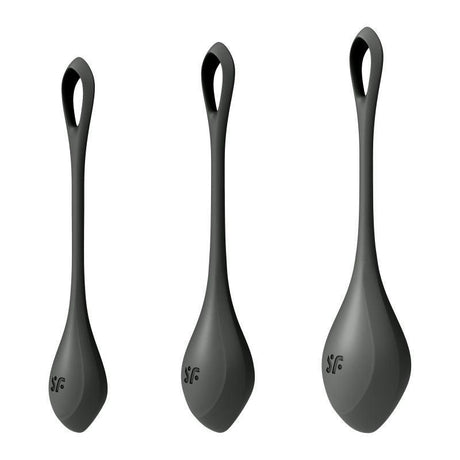 Satisfyer Yoni Power Balls 2 Black 3 Pc Set - Adult Toys