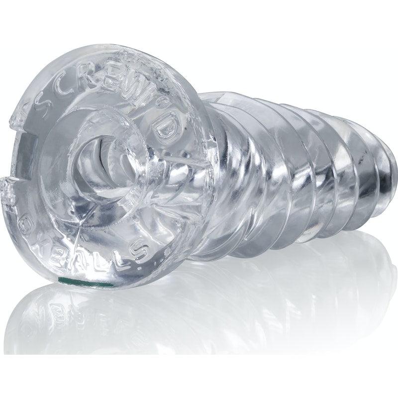 ScrewD Super Squish Corkscrew Jackoff Toy Clear - Adult Toys