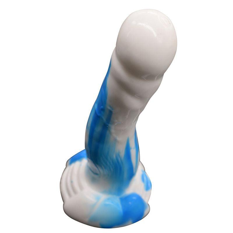Sea Dog Dildo Blue/White - Adult Toys