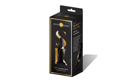 Secret Kisses Handblown Glass Plug 4.5in - Adult Toys
