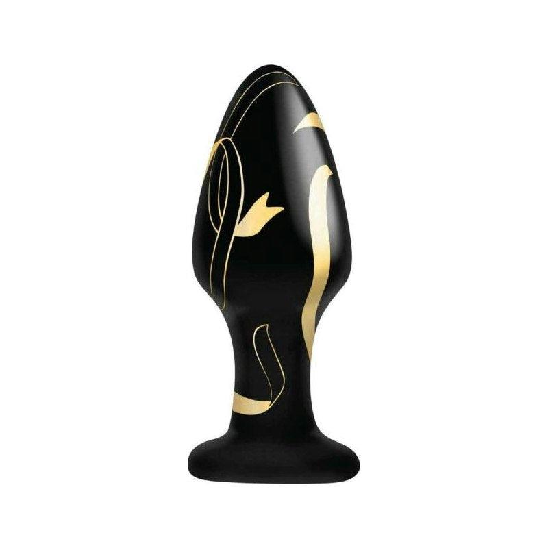 Secret Kisses Handblown Wide Glass Plug 4in - Adult Toys