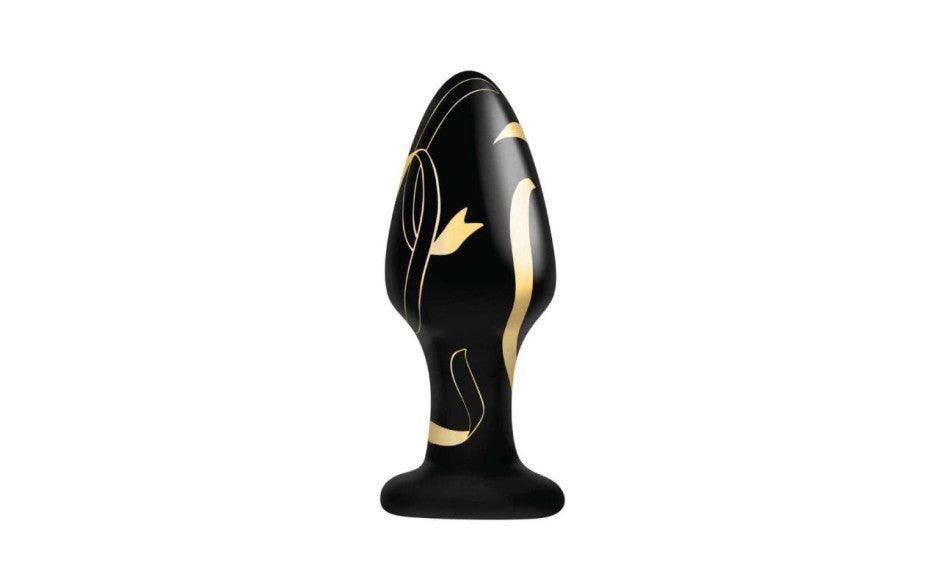 Secret Kisses Handblown Wide Glass Plug 4in - Adult Toys