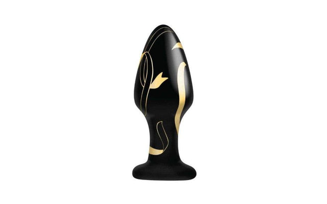 Secret Kisses Handblown Wide Glass Plug 4in - Adult Toys