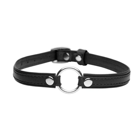 Sex Pet Leather Choker w Silver Ring Black - Naughty by Nature Adult Store