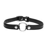 Sex Pet Leather Choker w Silver Ring Black - Naughty by Nature Adult Store