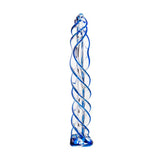 Sexus Glass Dildo Blue Helix 18.7cm - Naughty by Nature Adult Store