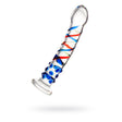 Sexus Glass Dildo Blue Tip 18cm - Adult Toys