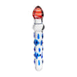 Sexus Glass Dildo Blue/Red 20 cm - Naughty by Nature Adult Store