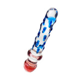 Sexus Glass Dildo Blue/Red 20 cm - Naughty by Nature Adult Store