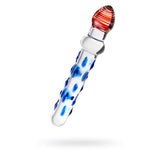 Sexus Glass Dildo Blue/Red 20 cm - Naughty by Nature Adult Store