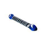 Sexus Glass Dildo Duo Blue 20cm - Adult Toys
