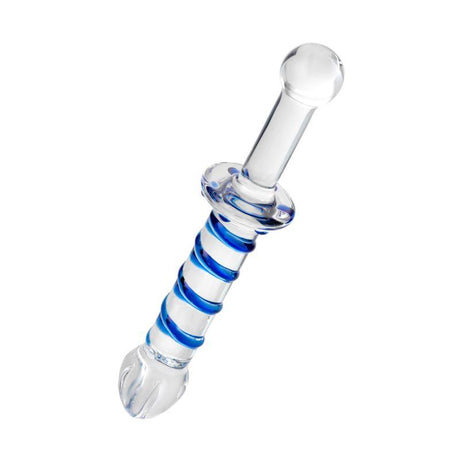 Sexus Glass Dildo Probe w Handle 23cm - Adult Toys