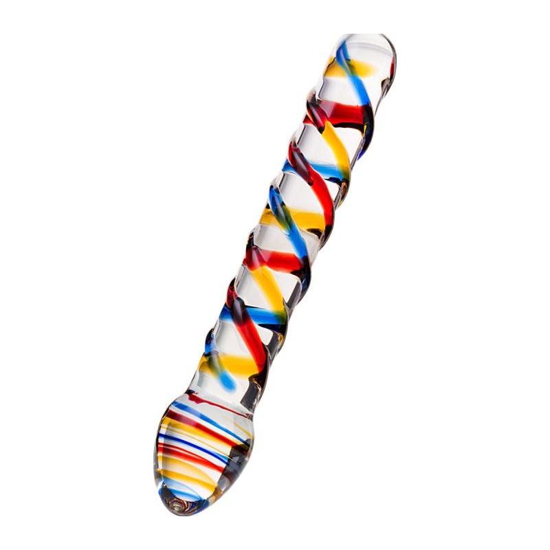 Sexus Glass Dildo Tropicana 19.5cm - Adult Toys